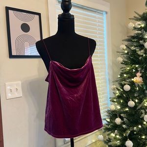 Free Press velvet purple tank top very flattering